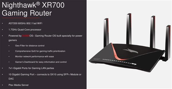網(wǎng)件發(fā)布新款高端電競路由器 四核主芯片、7133Mbps+7個千兆網(wǎng)口