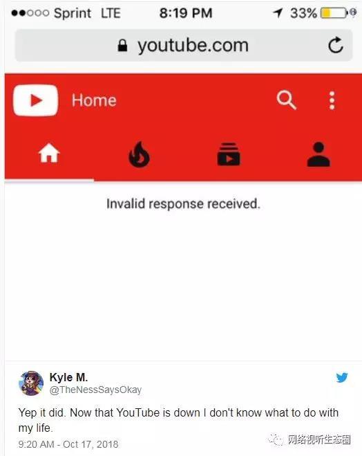 YouTube全球大范圍宕機 用戶抱怨突然間無事可做